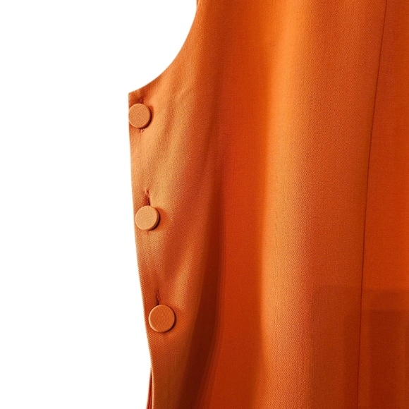 NWT Zara Sleeveless Button Orange Top Vest Casual Women's Size Medium - Picture 12 of 16